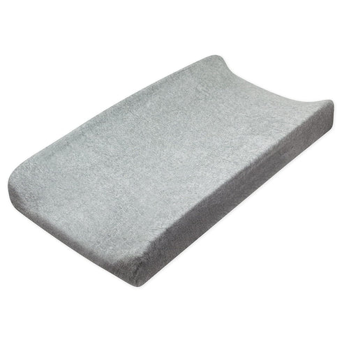 HonestBaby Unisex Baby Organic Cotton Changing Pad Cover and Toddler Sleepers, Gray Heather