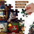 PICKFORU Vintage Cat Puzzles for Adults 1000 Pieces, Funny Cat Books Collection Retro Animal Puzzle