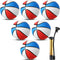 Lenwen Vinsot 6 Pack Mini Basketballs with Pump, 6 Inch Set for Small Hoops Basketball Game