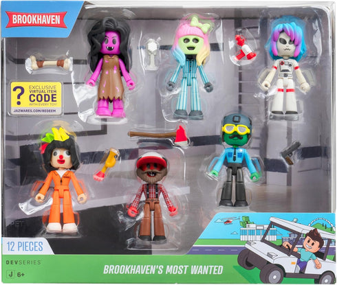 Brookhaven's Most Wanted, Six 2.75-Inch Mix-and-Match Figures with Unique Accessories and Virtual Item Code