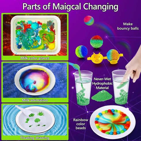 272 Set, UNGLINGA Experiments Science Kit for Kids, Chemistry S.T.E.M Toys Boys Girls Birthday Gifts, Volcano, Crystal