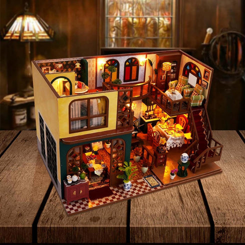 DIY Miniature House Kits - Tiny House Kit, Doll House Kits for Adults, Unique Gift for Birthday Christmas Day