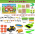 Playset,Indoor 3 4 5 6 7 Sensory Bins Farm Animals Toys for Toddlers,Sensory Toys Play Sand Art Kit with Sandbox & Farm