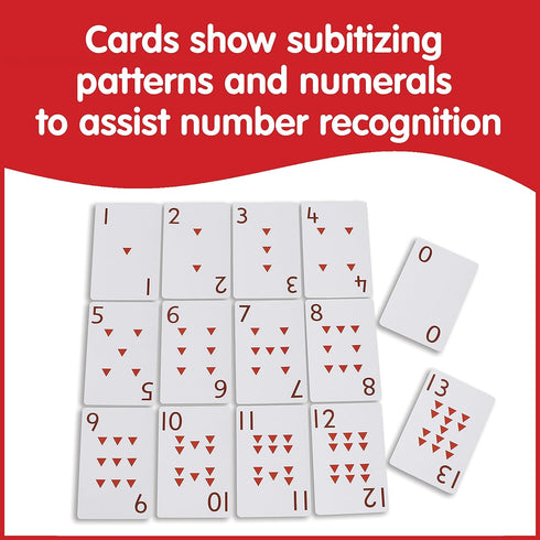 Set 8 448 0-13 Counting edxeducation School Friendly Playing Cards - In Home Learning Game - of Decks - Cards