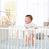 Sweet Jojo Designs Blue Clouds Boy Baby Fitted Crib Sheet for Infant Newborn Nursery Toddler Bed Room Standard Mattress