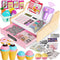 Wooden Cash Register for Kids, Rechargeable Kids Cash Register with Scanner, Pretend