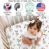 Sweet Jojo Designs Fitted Baby Crib Sheets (Vintage Daisy Floral) for Girls, Infant Nursery, Toddler Room - Standard