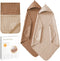 2 Pack Muslin Hooded Baby Bath Towels and 2 Pack WashCloth Set,