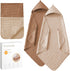 2 Pack Muslin Hooded Baby Bath Towels and 2 Pack WashCloth Set,