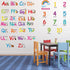 6 Sheets Alphabet Wall Decals for Classroom, Color Weather Learning Educational Stickers, Peel and Stick for Kids' Rooms