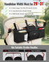 GT2 YOREPEK Padded Double Stroller Organizer with Removable Cooler Bag,Fits for Bob Duallie,Baby Jogger City Mini