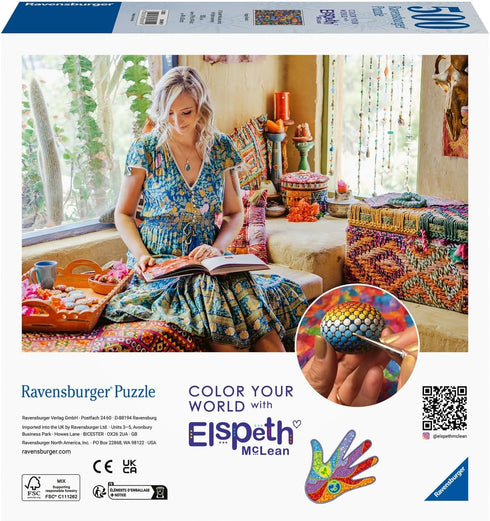 Ravensburger Happy Beads 500 Piece Jigsaw Puzzle for Adults, Color Your World Series, Made in Germany