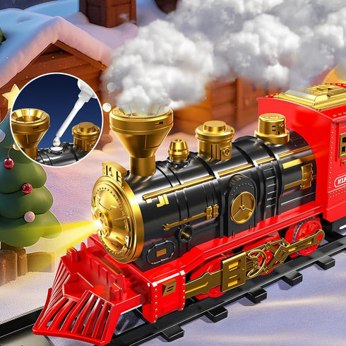 Xelabrion Set 3-5 4-7, Set Set 3 4 5 6 Train for Kids Classic Electric Train Toys with Locomotive Engine, Lights