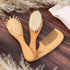DOYOUWE Set Personalized Baby Hair Brush and Comb for Newborns - Bathing Wooden Comb with Custom Name | Soft Goat