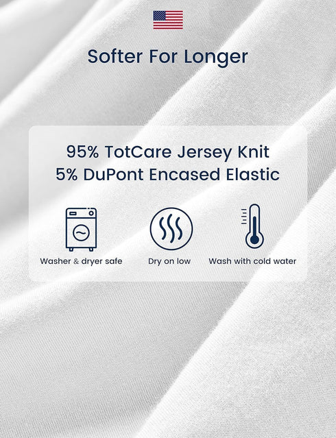 TotAha 2 Pack Premium Soft Pack n Play Sheets, Silky Comfort Fitted Jersey Knit Mini Crib Sheets for Graco Pack and Play
