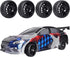 4-Pack 1:10 Scale RC On-Road Racing Tires and Wheels with Foam Inserts, 12mm Hex Hub Fits Traxxas Redcat Tamiya TT-02