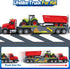 3 4 5 6 7 21" Bstoyder Toddler Boy Toys for Years Kids, Semi Flatbed Truck Toy with a Farm Truck, Friction Powered