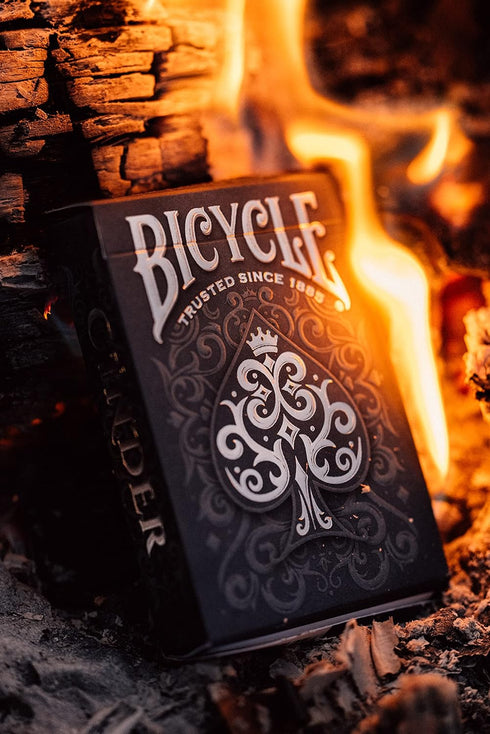 Bicycle Cinder Premium Playing Cards - Silver Smoke Foil, 1 Deck