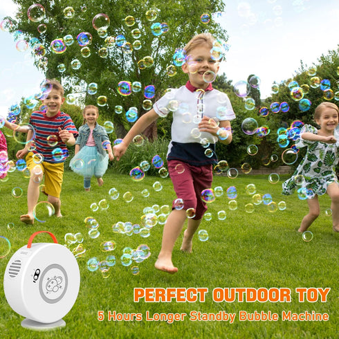 Bubble Machine Automatic Bubble Blower, Rechargeable Portable Electric Bubble Maker for Outdoor Birthday Party
