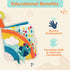 B. toys - B. baby Interactive Soft Baby Book - Rainbow Sunshine Cloth Book for Babies with Sensory Features