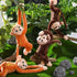 Libima 12 Pack 17.8 Inch Large Hanging Monkey Stuffed Animals Plush Toy with Hook and Loop Fastener