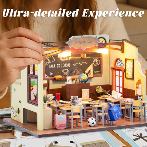 Flever Dollhouse Miniature DIY House Kit Creative Room with Furniture for Romantic Valentine's Gift(The Age