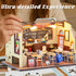 Flever Dollhouse Miniature DIY House Kit Creative Room with Furniture for Romantic Valentine's Gift(The Age