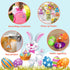 24 Pcs Filled Easter Eggs with Plush Bunny,Colorful Easter Eggs Prefilled with Plush Bunnies,Plush Animals Stuffed Toy