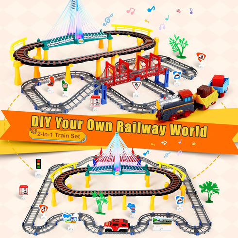 Set 4-8, 3 4 5 6 3-5, 4-7 Letapapa Electric Train for Kids Ages Christmas Birthday Gifts for Year Old Boys, Train