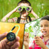 Promora Binoculars for Kids, Set with Magnifying Glass & Compass, Purple, for Ages 3-12
