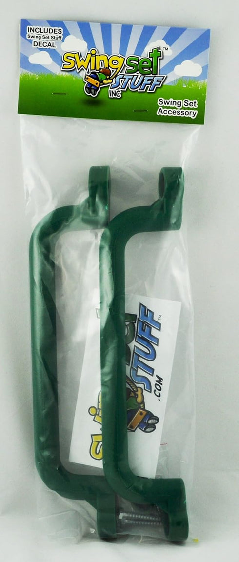 Swing Set Stuff Playground Handles with SSS Logo Sticker, Green, 13"