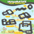 Set, 3 4 5 6 7 8 9+ Magnetic Tiles, Construction Magnetic Road Tiles STEM Road Blocks Building Tile, Educational