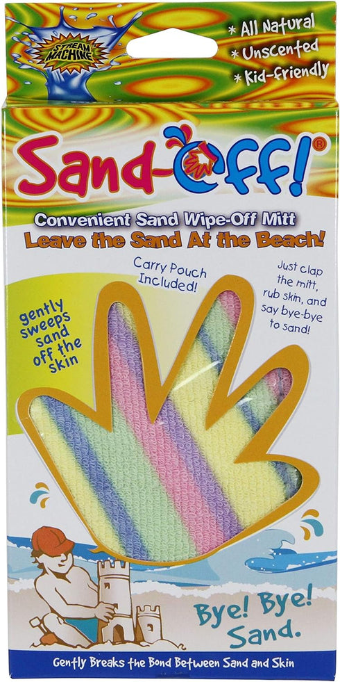 Water Sports Sand-Off, Beach Sand Cleaner Wipe Off Mitt, Multi-Color, Water Sports Sand-Off Beach Sand Cleaner Wipe Off