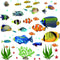 Fish Wall Stickers Under The Sea - Decorative Wall Decals for Kids Nursery Bedroom Living Room