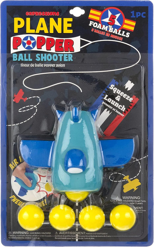 1pc Foam Ball Popper Toy - Squeeze & Launch Airplane Toy w/ Foam Balls Included Plane Ball Shooting Squishy Toy