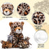 5 Mommy 4 Tummy Silipull Pcs Cheetah Stuffed Animals for Kids Large Cheetah Plush with Baby Leopard Plush Toys