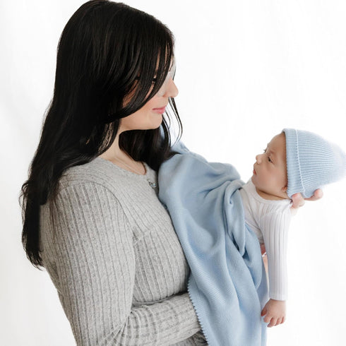 Set Baby Gift - Organic Cotton Newborn Blanket Essentials, Thoughtful Baby Shower & New Baby Gift for Boys & Girls