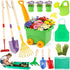 FHOZGECY Kids Gardening Set, Outdoor Toys with Wheelbarrow and Kids Garden Tools, Toddler