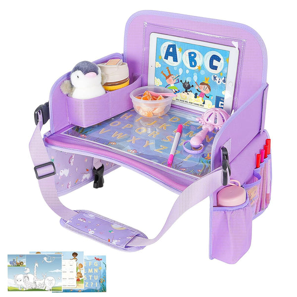 MENZOKE Kids Travel Tray for Toddler Car Seat, Toddler Gift for Girl