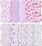 10-Pack Burp Cloths for Baby Boys and Girls - Organic Baby Burp