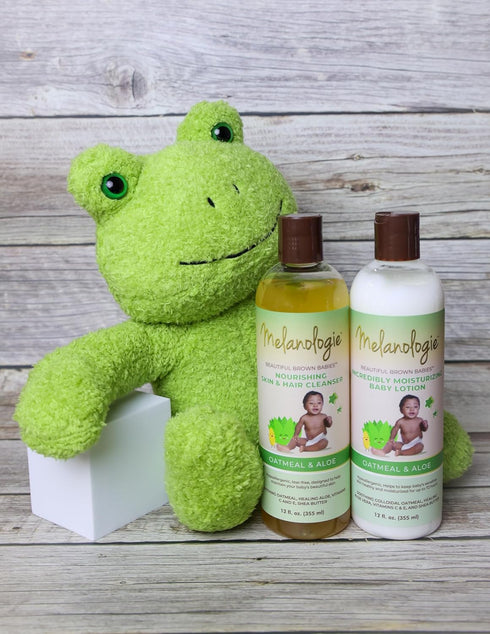 Beautiful Brown Babies Nourishing Baby Skin and Hair Cleanser, Oatmeal & Aloe, 12 oz, Hypoallergenic, Dye-Free