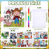 Fullhawl 24 4 4 Inch Career Puzzles x Color Your Own Puzzles Occupation Theme DIY Jigsaw Crafts with Stackable Crayons