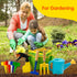 liamasum Set Kids Gardening Tools Includes Toddler Gardening Gloves, Sturdy Tote Bag, Watering Can, Shovel, Rake