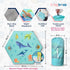 TotsyTrove 52" 45" Self Inflating Hexagon Playpen Mat - x Non-Slip Cushioned Portable Play Area - Thick Soft Baby Play