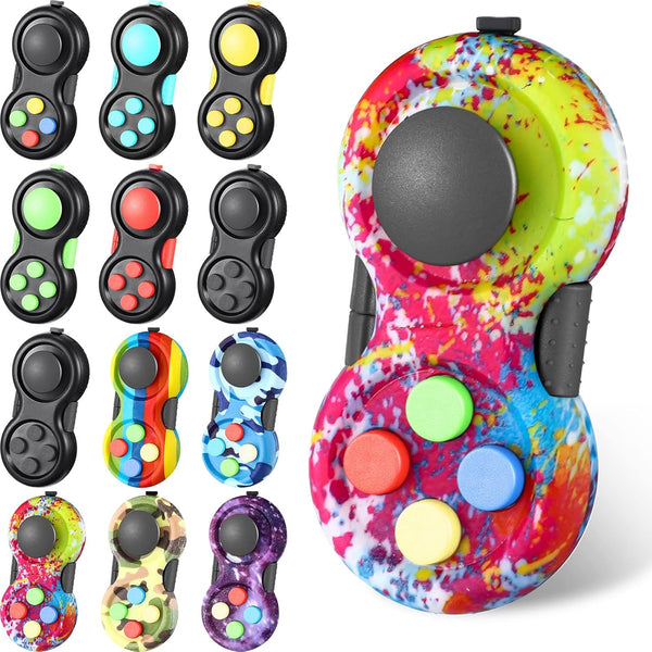 Civaner 12 Pcs Fidgets Controller Toys Fidgets Clicker Pad Toys Game Retro