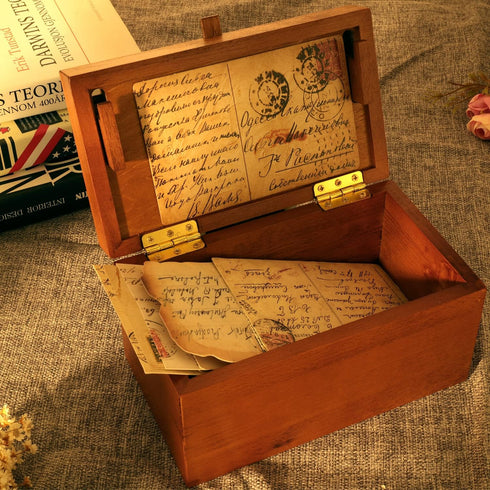Big 32 Steps Wooden Secret Puzzle Box, Handmade Beech Wood Money Holder, Retro Compartment Brain Teaser Toy for Kids