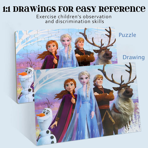 Puzzles for Kids Ages 4-8 - 60 Pieces Puzzles for Kids Ages 3-5 - Metal Box Learning Educational Toys