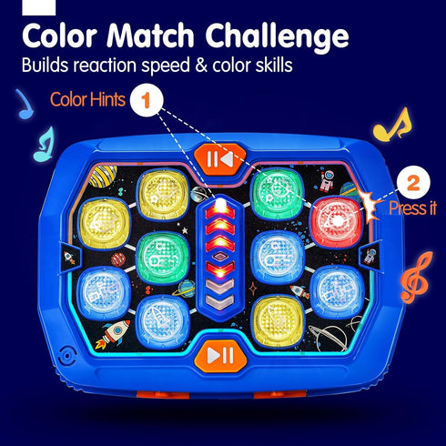 5-7 3 4 5 6 7 hahaland Toys for Ages - Interactive Whack A Game with Sound and Light Stem Montessori Toy for Kids Age