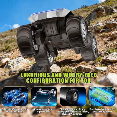 1:16 4WD Pickup,TIME4DEALS 2.4GHz 360 6 7 8 9 10 11 12+ RC Truck Remote Control Car, Waterproof Amphibious RC Car All