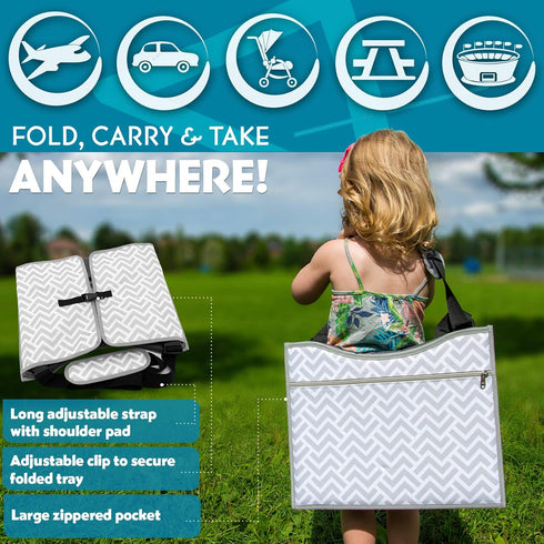 Blue/Gray Kenley Kids Travel Activity Tray for Car Seats
